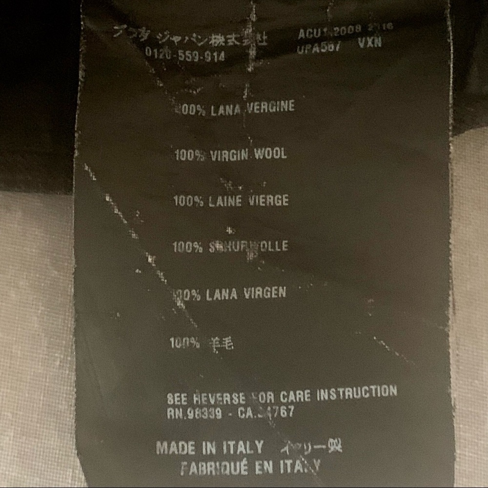 PRADA Men’s Virgin Wool Black Houndstooth Trousers Dress Pants Luxury Designer - Picture 13 of 15